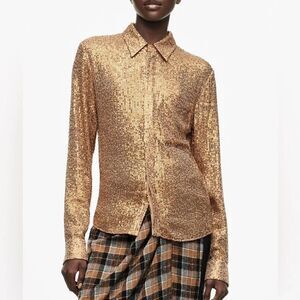 ZARA SEQUIN SHIRT LIMITED EDITION